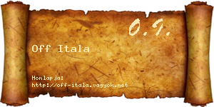 Off Itala névjegykártya